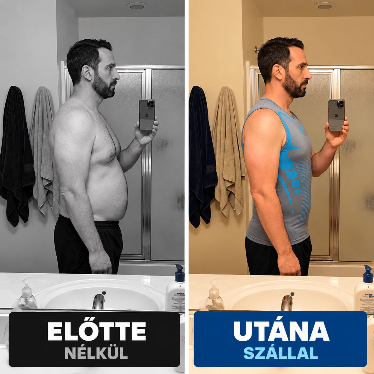 ShapeFlex™ – férfi kompressziós alakformáló felső